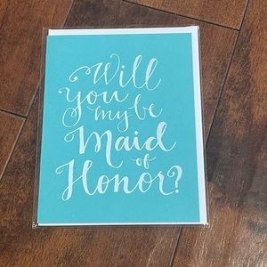 Will you be my maid of honor card